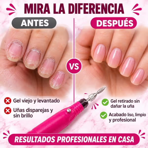 Kit Pulidor De Uñas Eléctrico Removedor