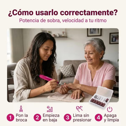 Kit Pulidor De Uñas Eléctrico Removedor